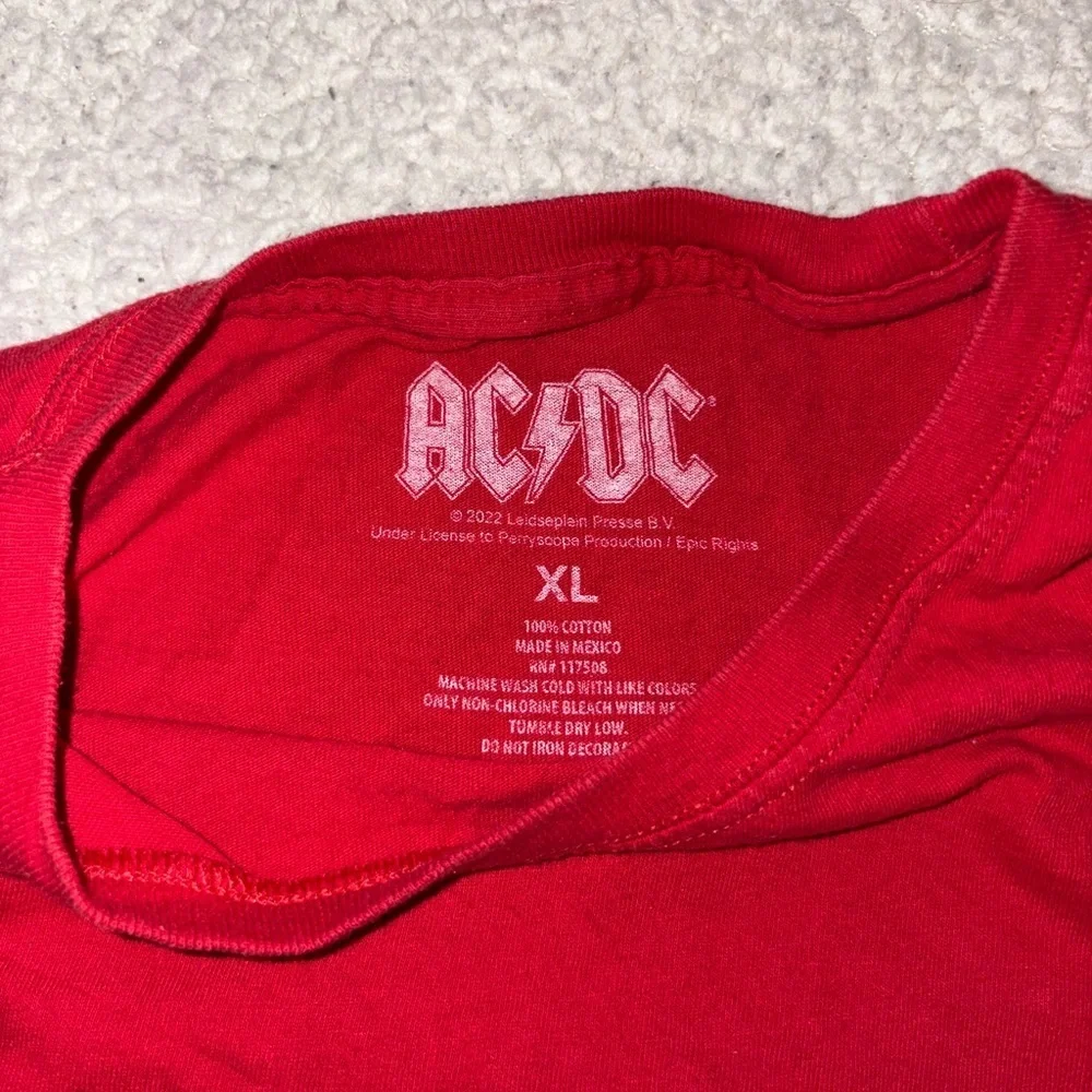 AC/DC Vibrant Red Cotton Tee